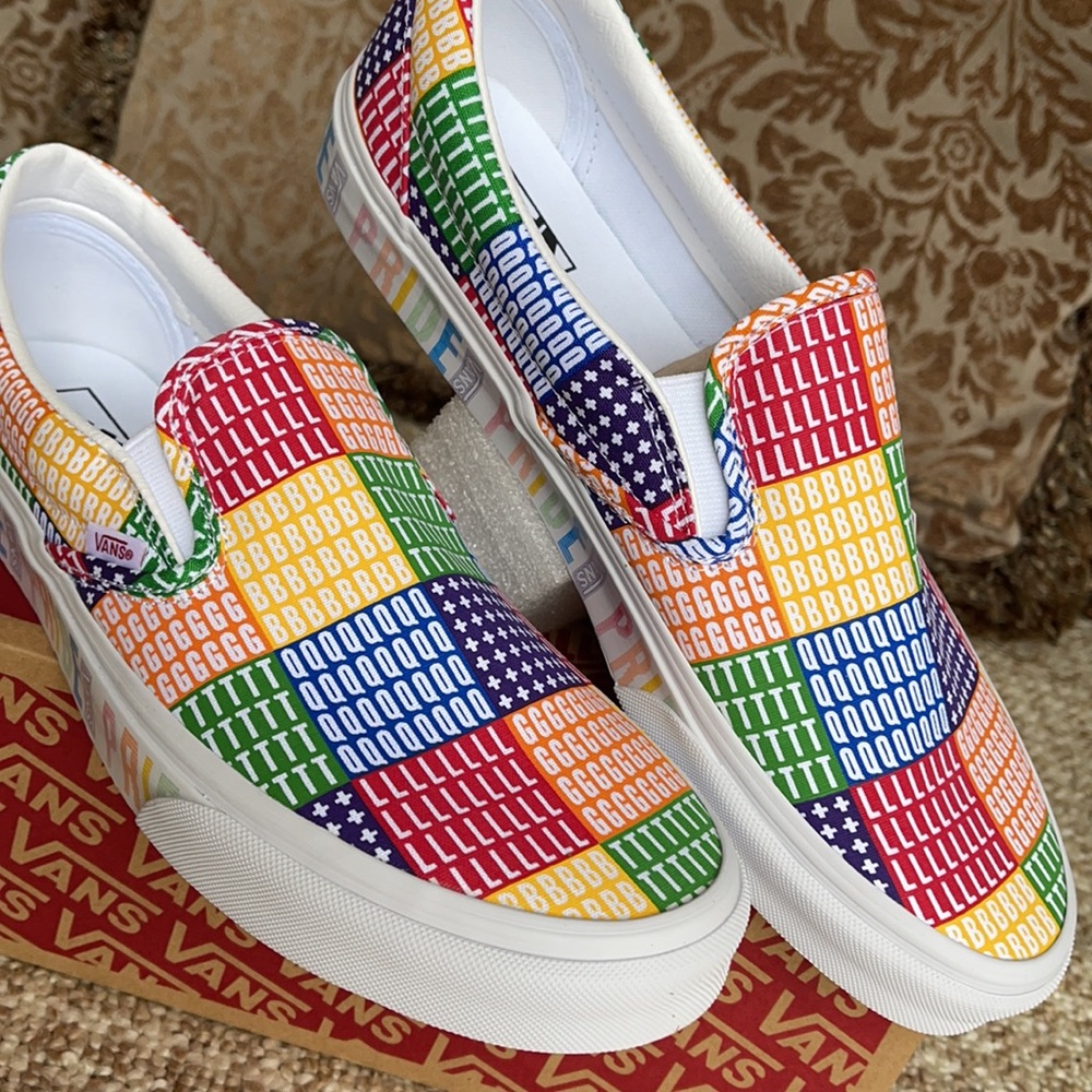 Vans Classic Slip On Pride Multi/True White men’s - Picture 10 of 16